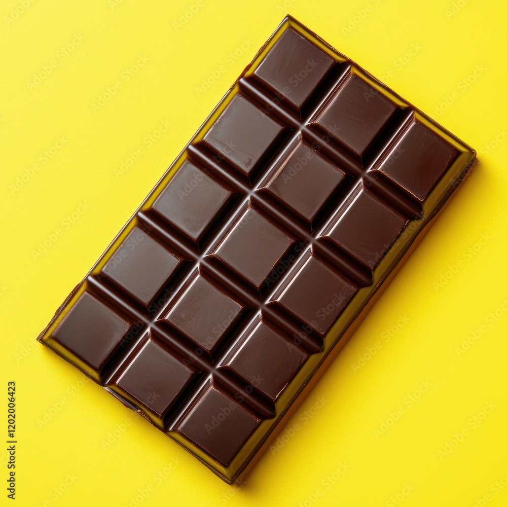 Fototapeta premium A chocolate bar with squares on it