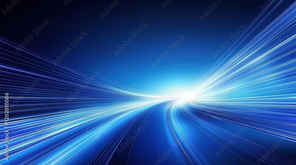 Dynamic blue light streaks in motion. Dynamic blue light streaks in motion.
