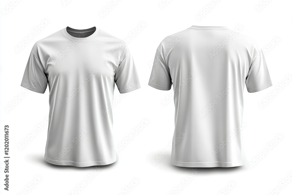 White Tshirt Mock Up Front and Back View Shirt Design Copy Space Template White Tshirt Mock Up Front and Back View Shirt Design Copy Space Template