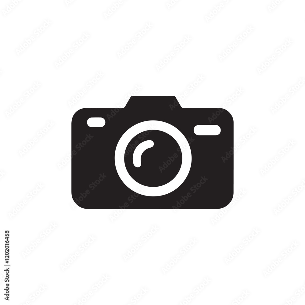camera silhouette vector with a white background camera silhouette vector with a white background
