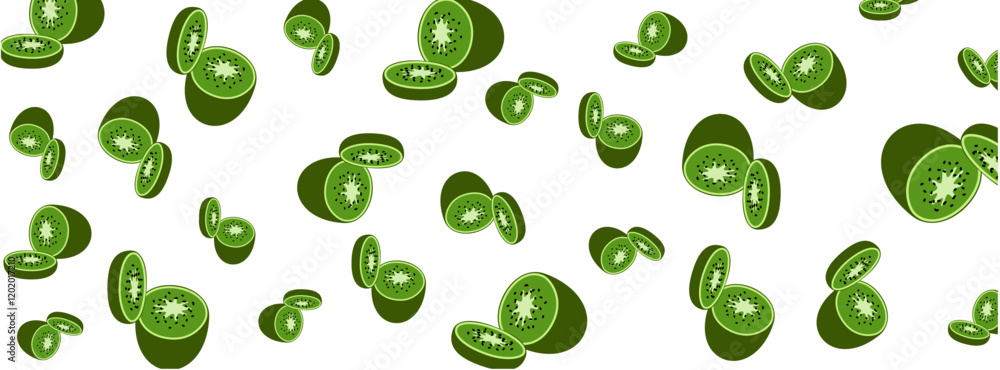 Fresh Kiwi Slice Seamless Pattern with Vibrant Green Tones
Fresh Kiwi Slice Seamless Pattern with Vibrant Green Tones