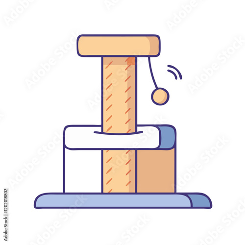 cat scratching post icon, cat scratching post vector illustration-simple illustration of cat scratching post, perfect for cat scratching post logos and icons