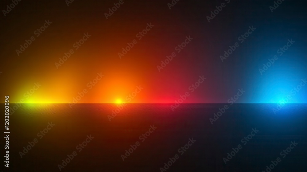 Obraz premium Abstract Colorful Lightscape Vibrant Sunset Sunrise and Neon Glow Horizon