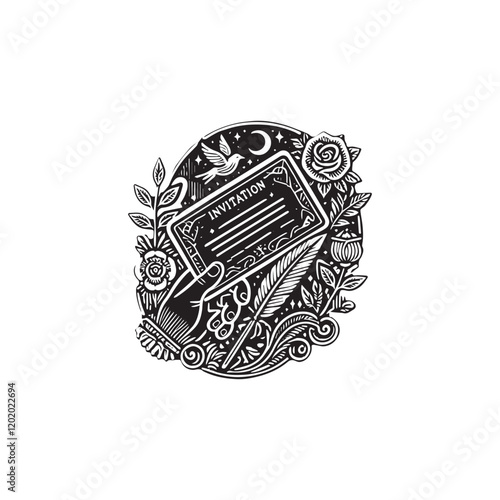 Invitation icon vector symbol design illustration