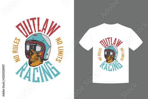 outlaw racing label t shirt design