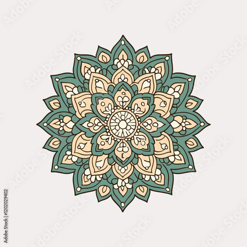 Mandala Design. Minimalist mandala. Islamic mandala, Mandala for Coloring Books.