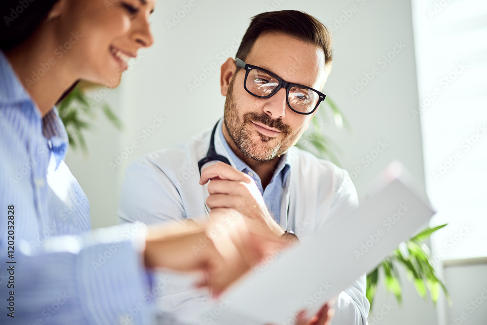 Doctor Consulting With Patient in Professional Office Environment Doctor Consulting With Patient in Professional Office Environment