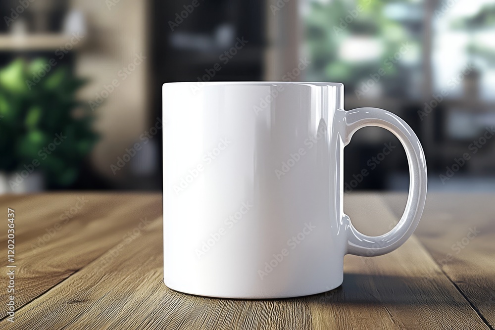 A serene cup of coffee resting on a rustic wooden table. A serene cup of coffee resting on a rustic wooden table.