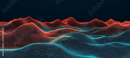The framework of information is established through structural connections. Network connections facilitate the transfer of data. An abstract backdrop exists for the data. 3D rendering is performed