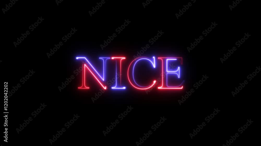 Futuristic Nice Neon Text in Red and Blue Seamless Loop Animation Futuristic Nice Neon Text in Red and Blue Seamless Loop Animation
