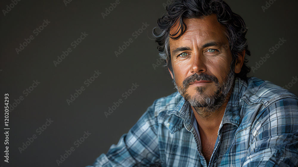 Fototapeta premium Majestic Lion Portrait with Intense Eyes in High Resolution, Symbolizing Strength and Power