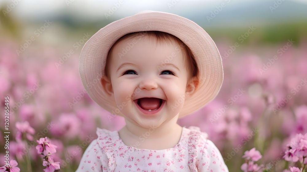 Delightful Childhood Moments:A Smiling Girl Embracing the Beauty of Nature Delightful Childhood Moments:A Smiling Girl Embracing the Beauty of Nature