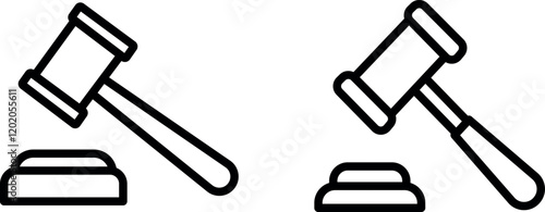 "Auction Hammer Icon - Symbolizing Bidding and Auction Events"