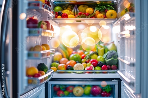 Wallpaper Mural A refrigerator is full of fruits and vegetables  Torontodigital.ca