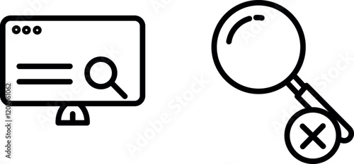  "Search Icon for User Interfaces and Navigation Tools in Vector Design"
