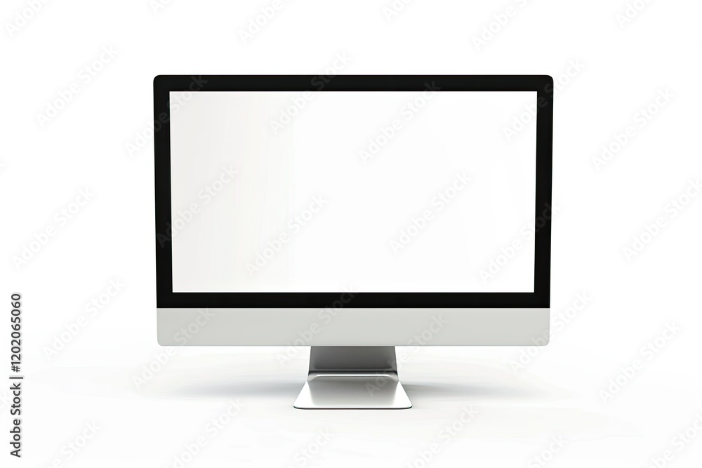 Clear Pixel Visual of Desktop Computer Mockup Template Isolated Clear Pixel Visual of Desktop Computer Mockup Template Isolated