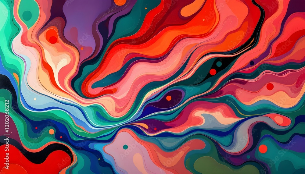 Vibrant Abstract Fluid Art Painting Colorful Swirls Vibrant Abstract Fluid Art Painting Colorful Swirls