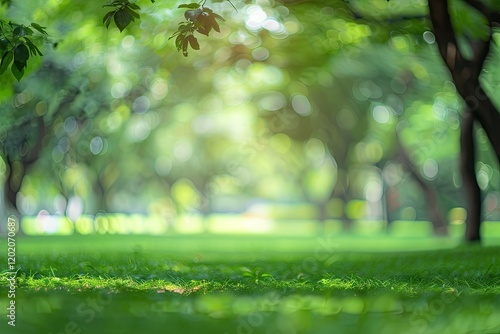 Wallpaper Mural High Quality Image of Blur Green Park with Bokeh Light, Spring and Summer Background Torontodigital.ca
