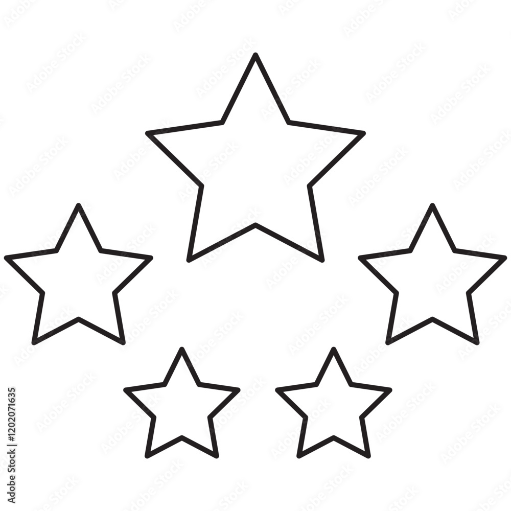 Star icon. Vector yellow isolated five stars. Customer feedback concept. Vector 5 stars rating review. Quality shape design. Star icon. Vector yellow isolated five stars. Customer feedback concept. Vector 5 stars rating review. Quality shape design.