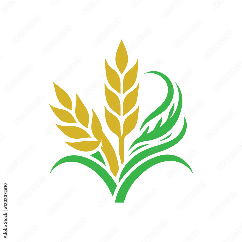 custom made wallpaper toronto digitalorganic wheat grain icon. Vector wheat logo design