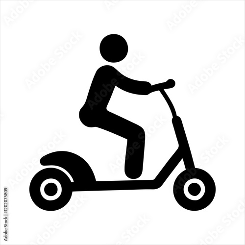 scooter motorbike silhouette Vector illustration white background