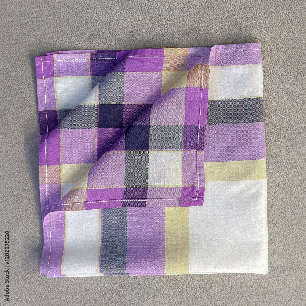 Vintage stripped handkerchief for men.