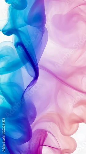 Wallpaper Mural Colorful swirls of blue and pink fabric flow elegantly against a light background Torontodigital.ca
