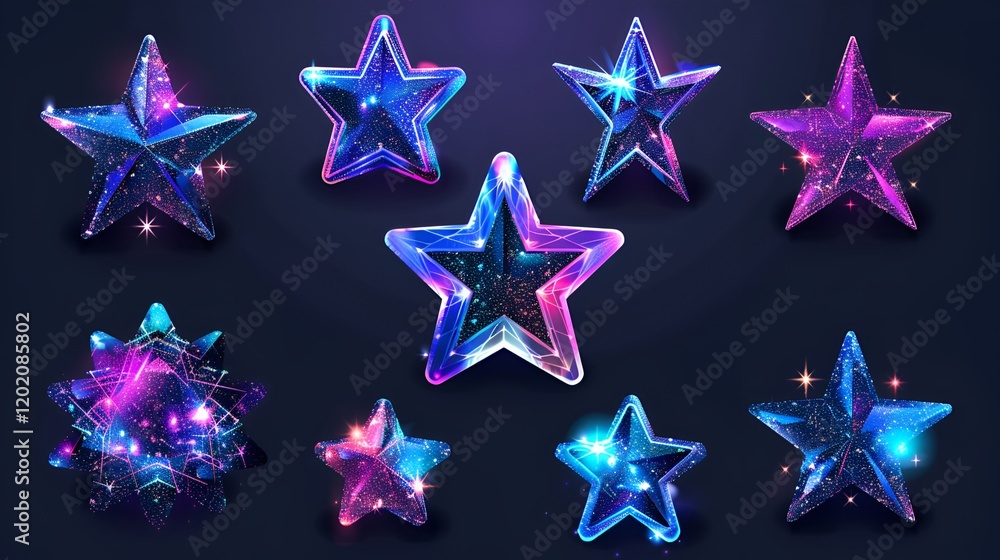 Obraz premium star icon collection
