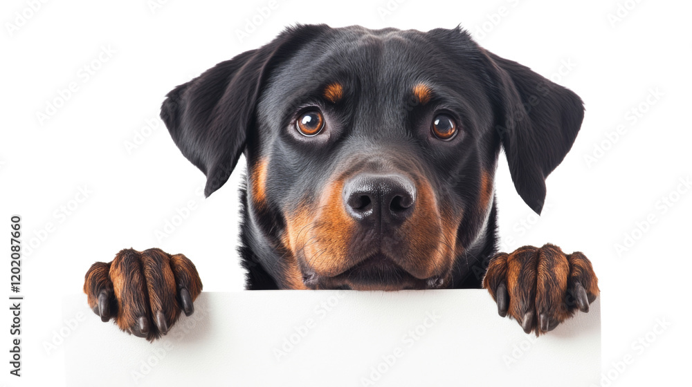 Obraz premium Rottweiler, isolated on transparent background