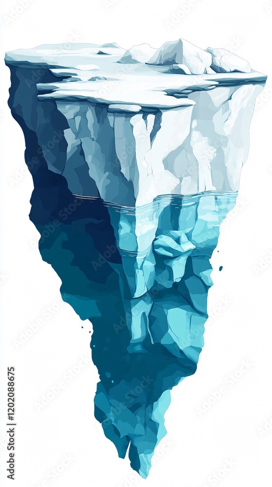 Obraz premium Iceberg: Majestic Frozen Giant of the Polar Seas | A Symbol of Climate Change and Environmental Conservation