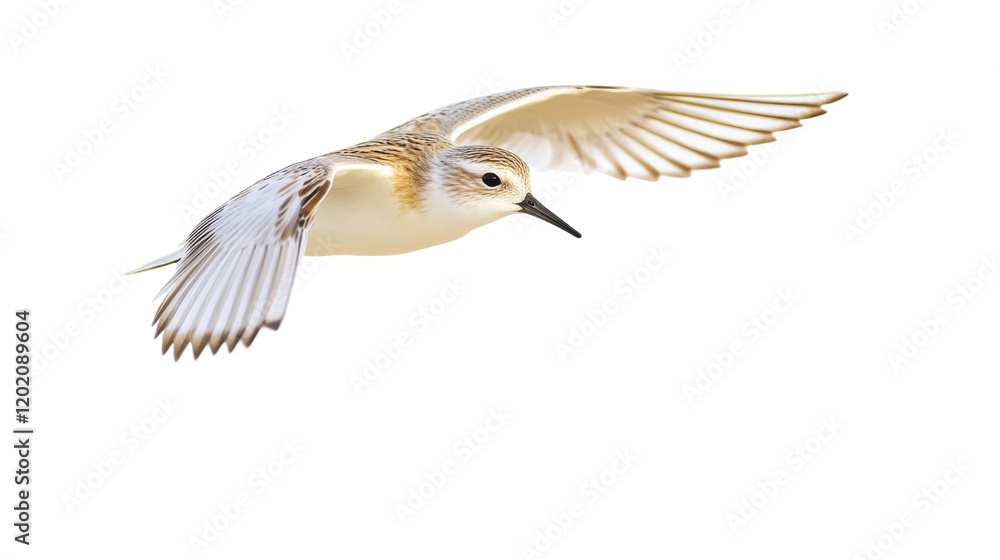 Sandpiper flying , isolated on transparent background Sandpiper flying , isolated on transparent background