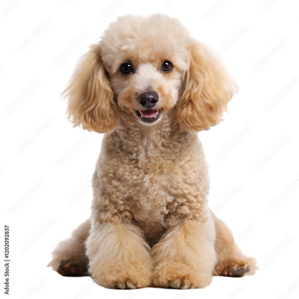 Brown poodle dog isolated on transparent background Brown poodle dog isolated on transparent background