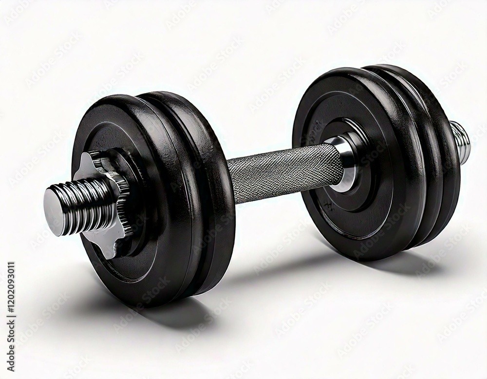 Naklejka premium Freigestellte Hanteln auf weißem Hintergrund – Fitness und Training