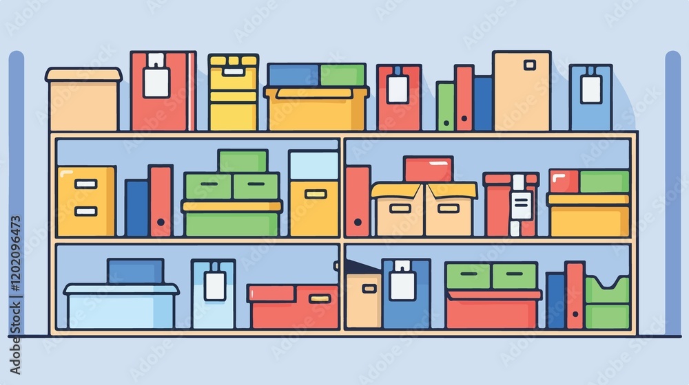 Professional Inventory Management Boxes Line Icon for Apps and Websites Professional Inventory Management Boxes Line Icon for Apps and Websites