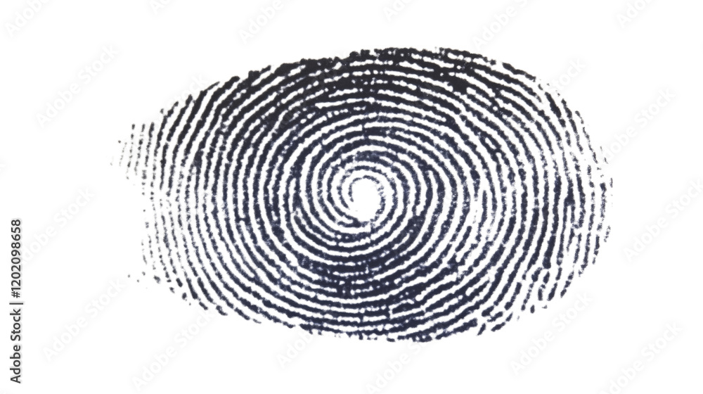 Black ink fingerprint print, isolated on transparent background Black ink fingerprint print, isolated on transparent background