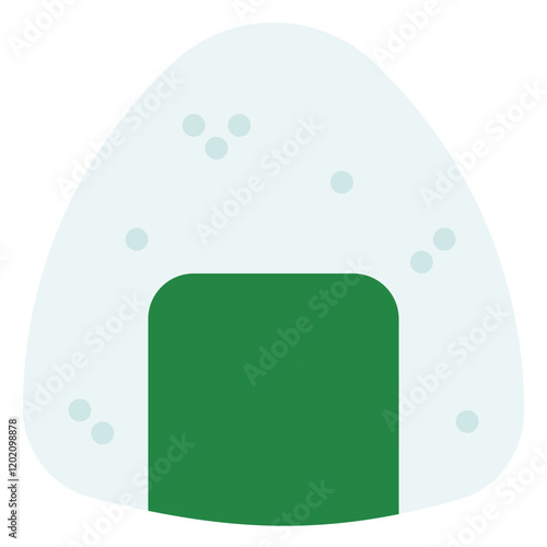 Onigiri Icon in Flat Style Suitable for Web, Apps, Presentation, or Printable Meanings