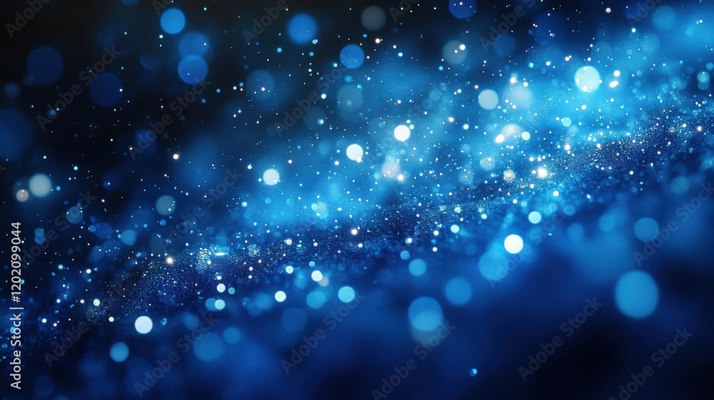 Fototapeta premium Mystical Blue Bokeh Background for Creative Use