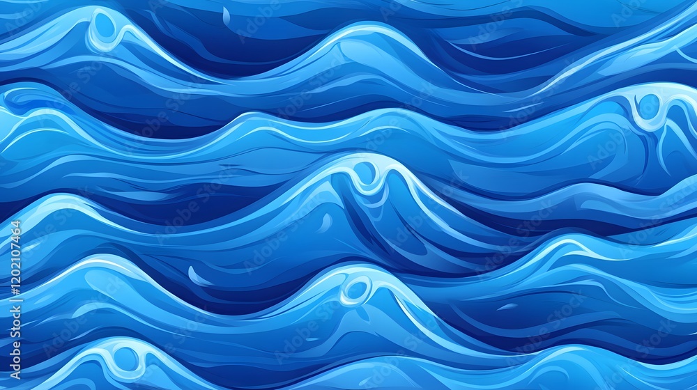 Abstract Blue Water Wave Pattern Design Abstract Blue Water Wave Pattern Design