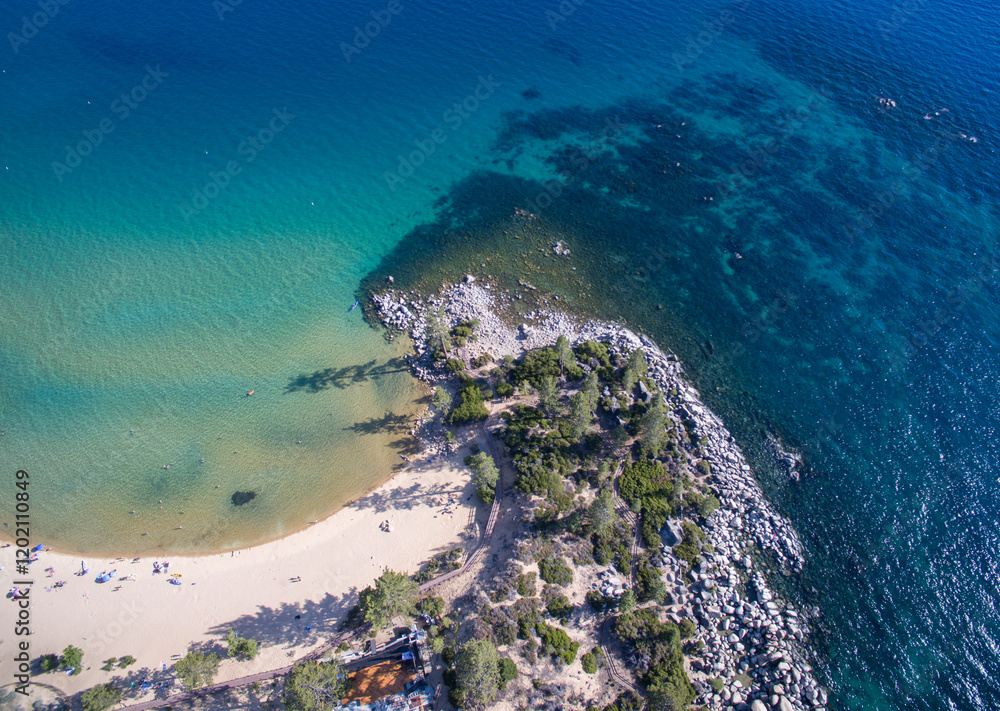 coral reef and sea