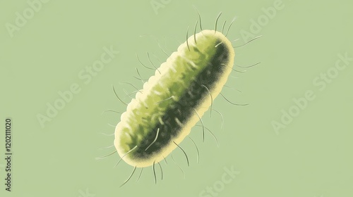 Bacteria flat design front view microbiology theme animation vivid.  photo