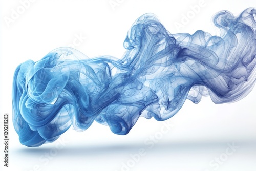 abstract blue ink swirl