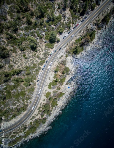 Obraz na płótnie traffic on the road LAKE TAHOE w salonie