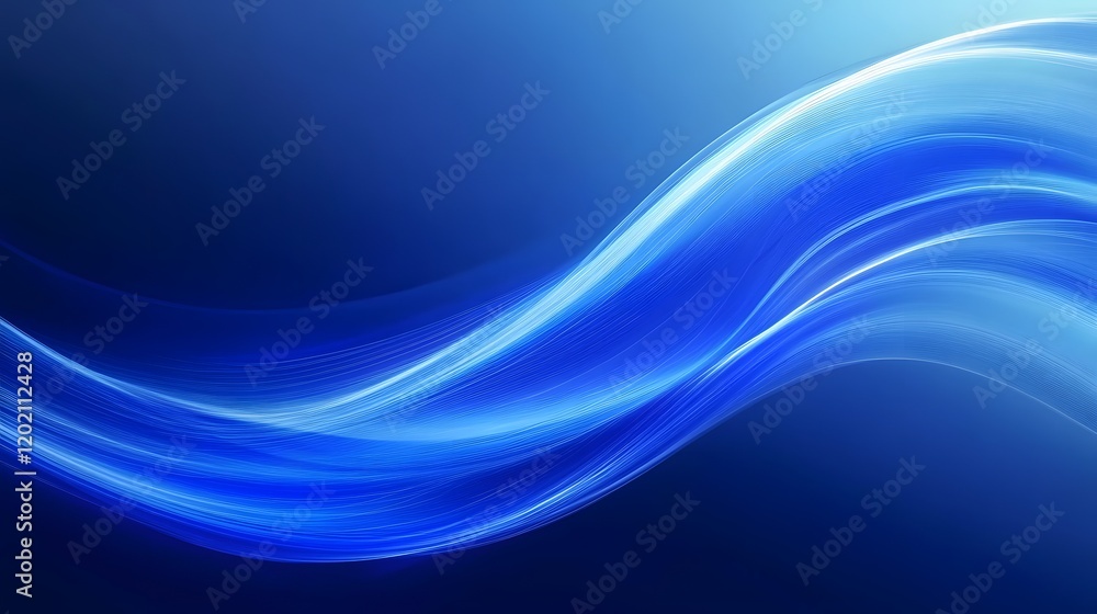 Abstract Blue Wave Design Digital Art Background Abstract Blue Wave Design Digital Art Background