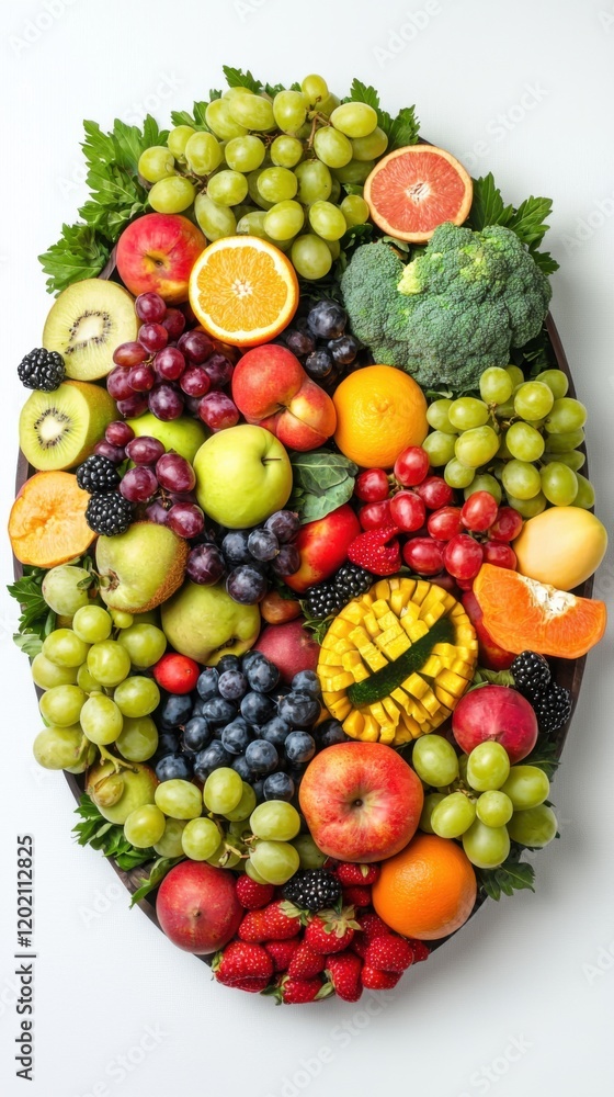 Healthy eating background / studio photography of different fruits and vegetables isoleted on white backdrop, top view. High resolution product. Healthy eating background / studio photography of different fruits and vegetables isoleted on white backdrop, top view. High resolution product.