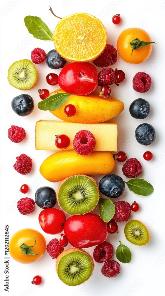 Healthy eating background / studio photography of different fruits and vegetables isoleted on white backdrop, top view. High resolution product. Healthy eating background / studio photography of different fruits and vegetables isoleted on white backdrop, top view. High resolution product.