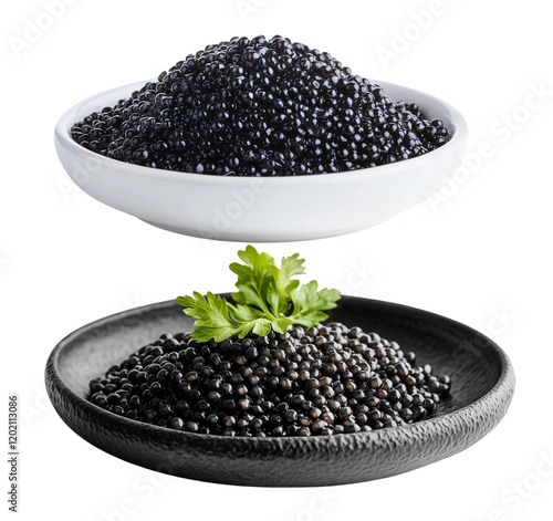 Beluga Caviar Isolated on Transparent Background, Perfect for Gourmet Dishes photo