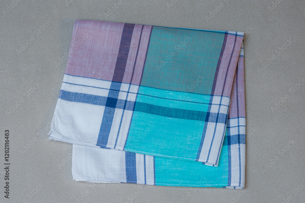 Vintage stripped handkerchief for men.