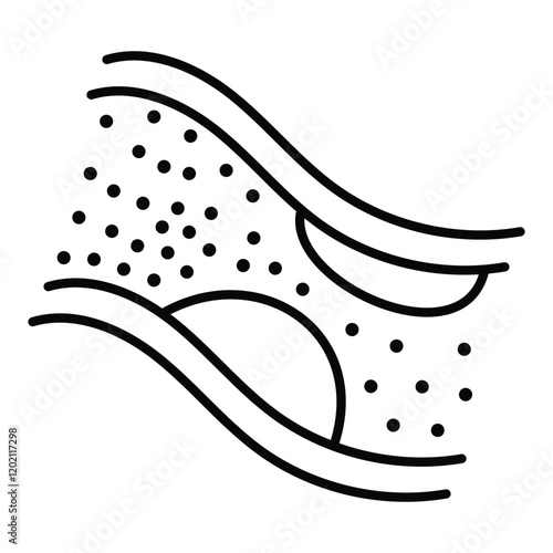 High cholesterol icon. High cholesterol line stroke icon symbol in black graphic design. High cholesterol icon symbol collection isolated on white background. Vector illustration.
