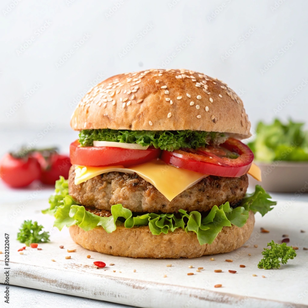 hamburger on a white background hamburger on a white background