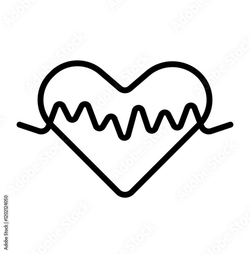 Icon Line - Heart rate and heart health